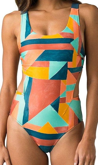 prAna Neolani One-Piece Swimsuit Atlantic Seaglass Women's Size Large - Picture 4 of 4